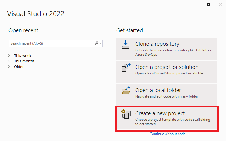 Create a new project