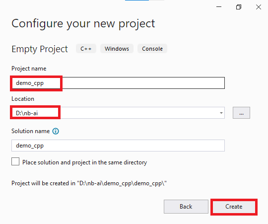 Configure your new project