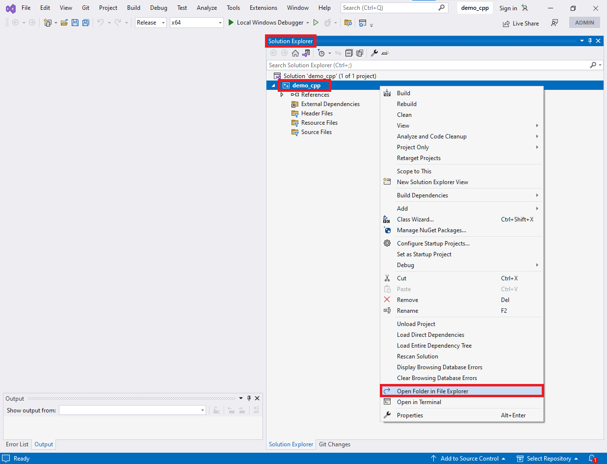 Open Folder in File Explorer