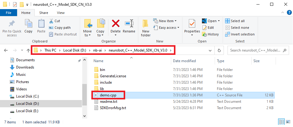 copy demo.cpp file